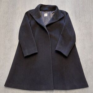 Cinzia Rocca Due Wool Angora Coat Brown Italian Designer A-Line Coat Size 12